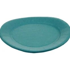 Lot de 10 assiettes en carton bleu canard Ø23 cm