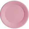 Lot de 10 assiettes en carton rose nude Ø18 cm