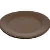 Lot de 10 assiettes en carton taupe Ø23 cm