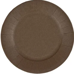 Lot de 10 assiettes en carton taupe Ø18 cm