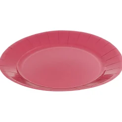 Lot de 10 assiettes en carton Ø23 cm rouge