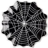 Lot de 10 assiettes en carton design toile d'araignée Ø29cm