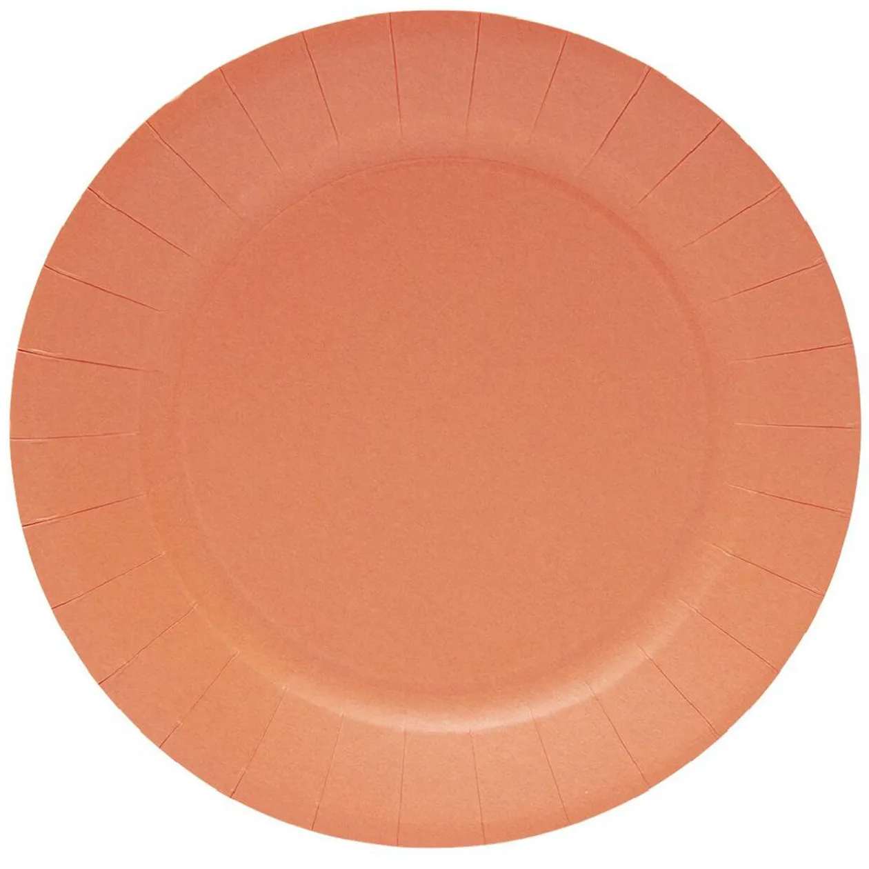 Lot de 10 assiettes en carton orange Ø23cm
