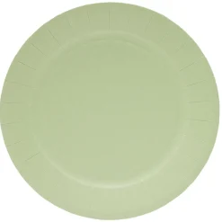 Lot de 10 assiettes en carton Ø23cm vert olive