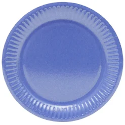 Lot de 10 assiettes en carton Ø18cm bleu nuit