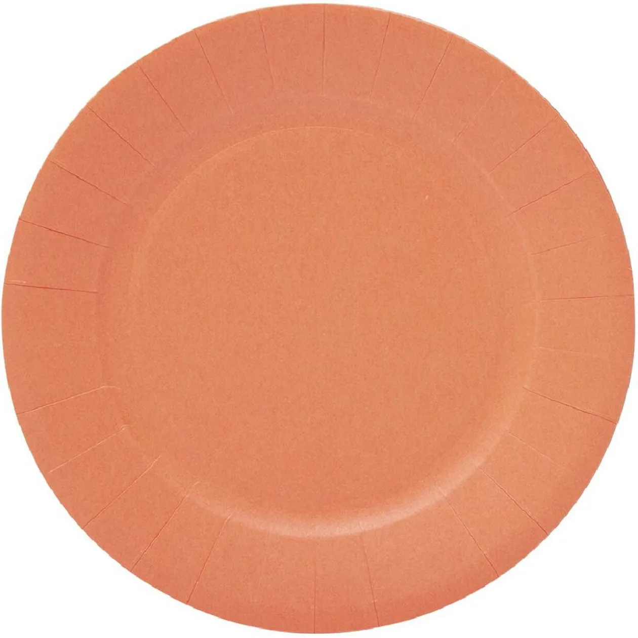 Lot de 10 assiettes en carton orange Ø18cm