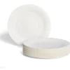 Lot de 100 assiettes en carton blanc Ø23 cm