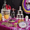 Lot de 8 assiettes en carton Ø23cm design Dia de los Muertos