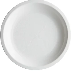 Lot de 6 assiettes en plastique blanc