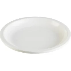 Lot de 6 assiettes en plastique blanc
