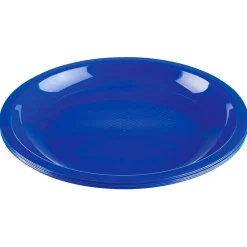 Lot de 6 assiettes en plastique bleu