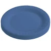 Lot de 10 assiettes jetables en carton bleu
