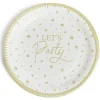 Lot de 8 assiettes Let's Party carton Ø23cm