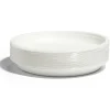 Lot de 50 assiettes plates réutilisables plastique blanc
