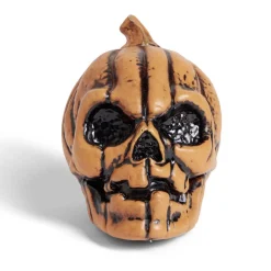 Lot de 6 citrouilles têtes de mort décoration Halloween à poser