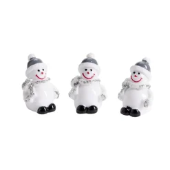 Lot de 3 décorations de table forme bonhomme de neige