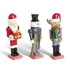 Lot de 3 figurines pour village animé de Noël thème Casse-Noisette