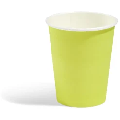 Lot de 10 gobelets en carton uni jaune