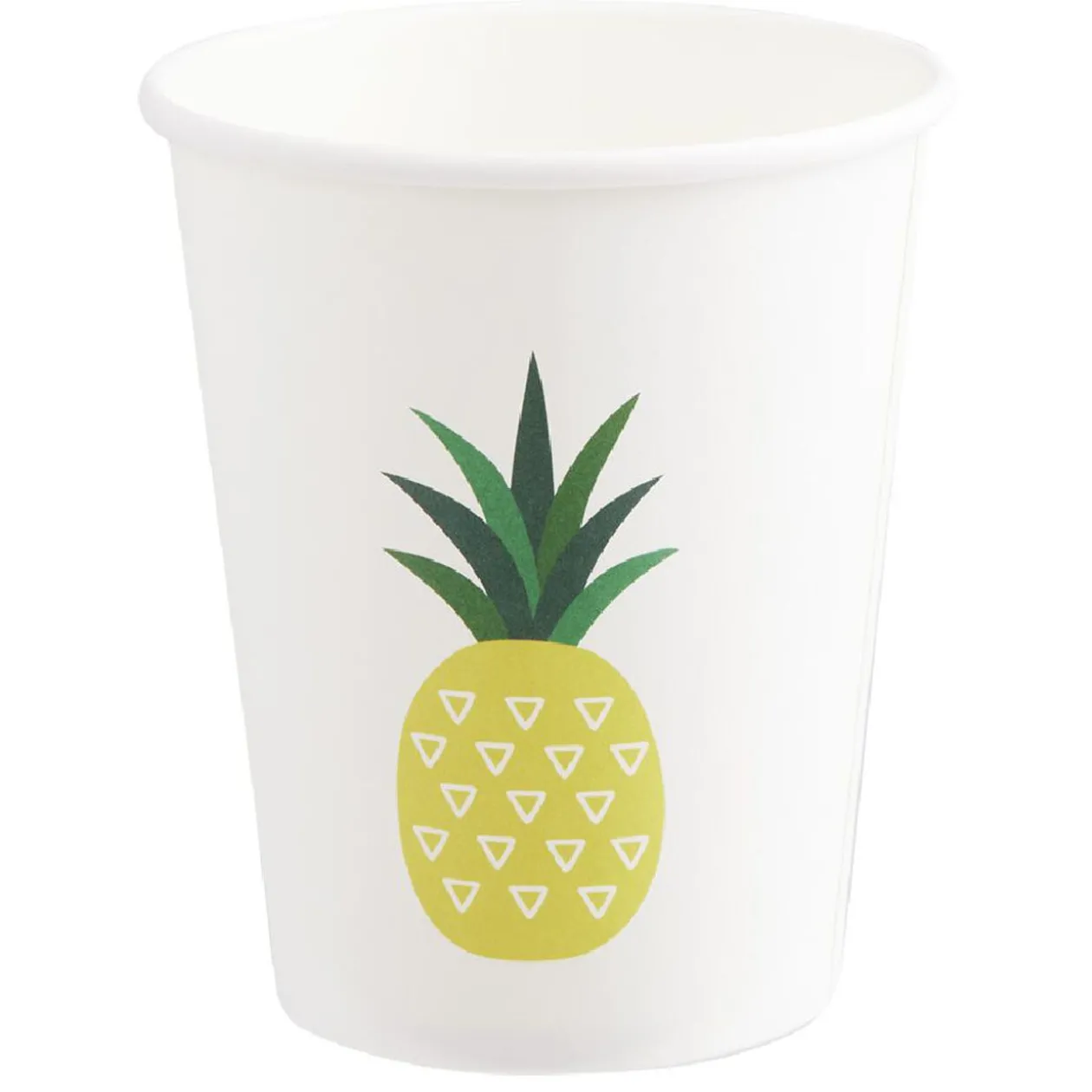 Lot de 10 gobelets en carton motif ananas 24 cl