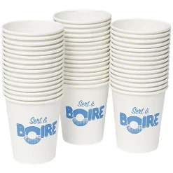 Lot de 50 gobelets jetables en carton