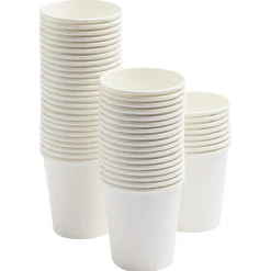 Lot de 50 gobelets jetables 20cl carton uni blanc