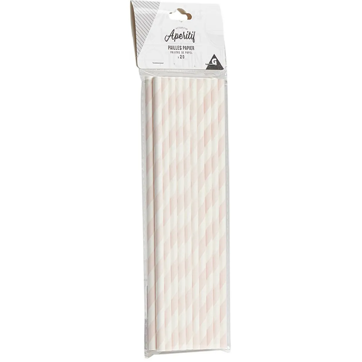 Lot de 20 pailles en papier