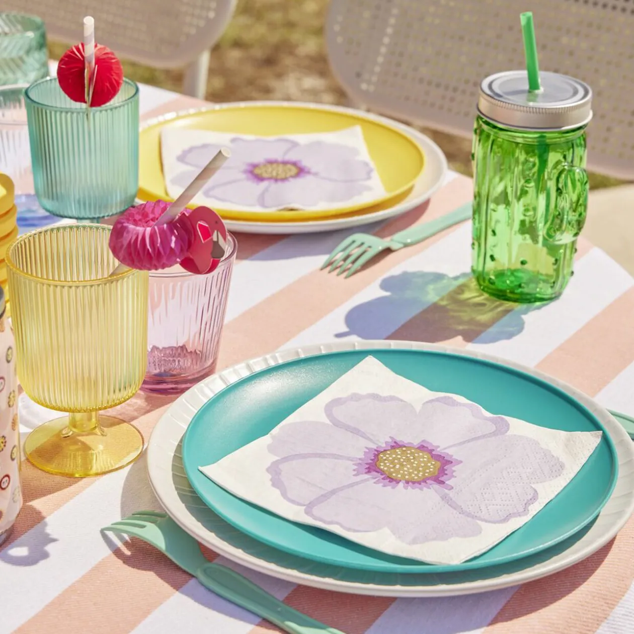 Lot de 12 pailles en papier design fruit