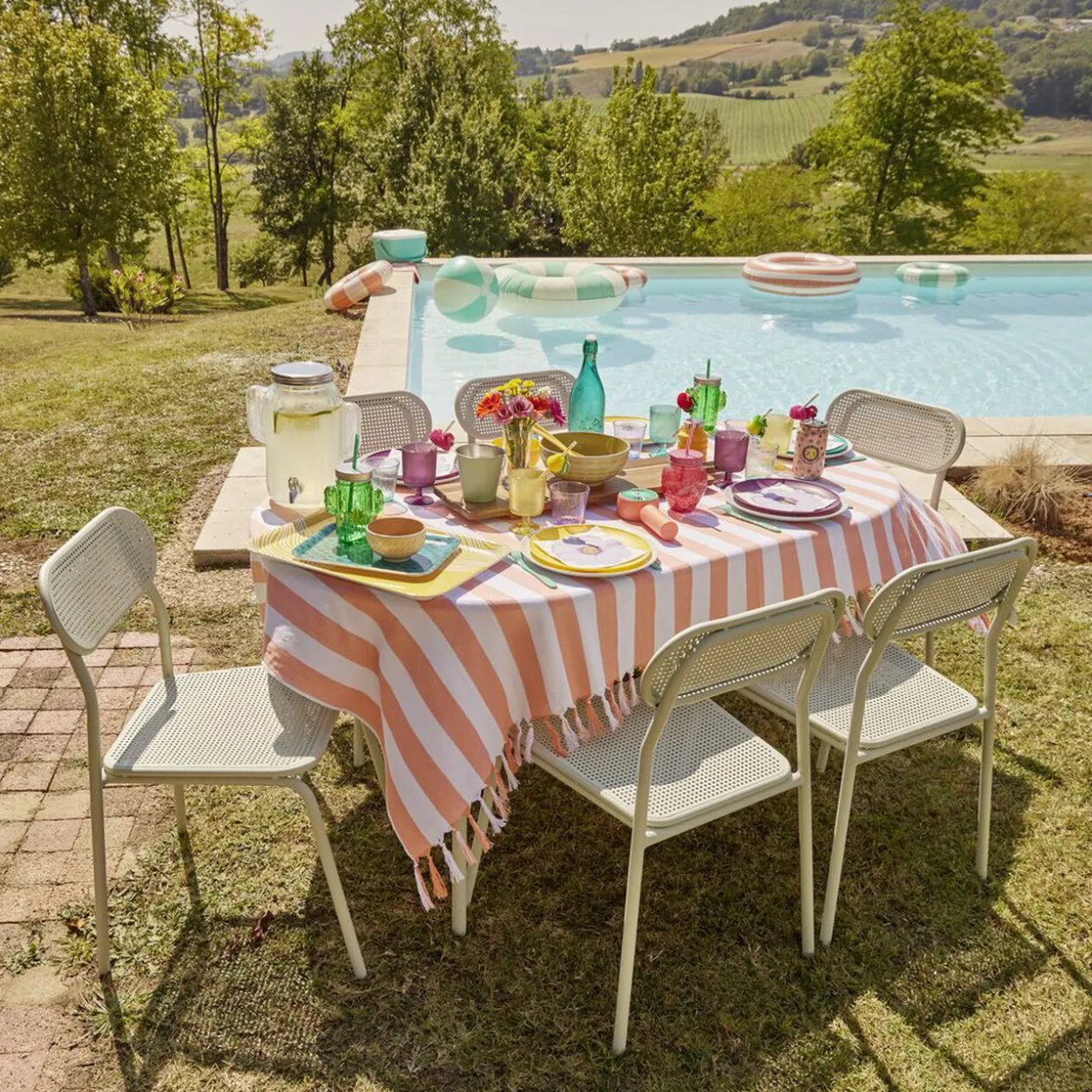 Lot de 12 pailles en papier design fruit