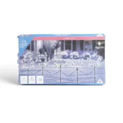 Lot de 5 pics lumineux à planter H50cm blanc froid