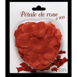Lot de 100 pétales de rose rouge