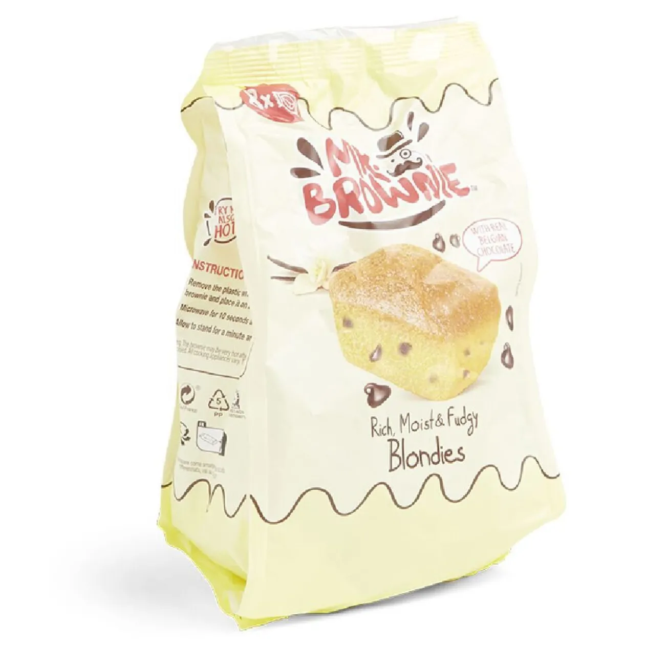 Lot de 8 sachets individuels Mr. Brownie Blondies vanille chocolat 200g