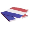 Lot de 10 serviette de table Happy Party bleu blanc rouge 33x33cm