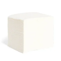 Lot de 50 serviettes cocktails blanches 20x20cm