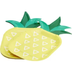 Lot de 10 serviettes en carton motif ananas