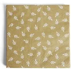 Lot de 16 serviettes motif nature papier 33x33cm