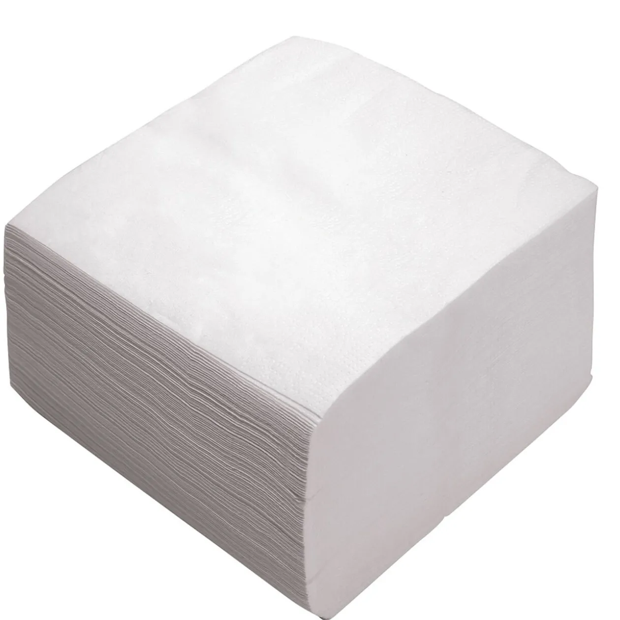 Lot de 100 serviettes papier et 50 assiettes en carton blanc