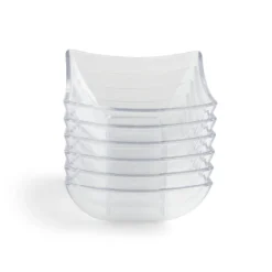 Lot de 6 verrines 95ml plastique transparent Ø7,9xH3,6cm