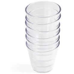 Lot de 6 verrines 100ml plastique transparent Ø6,9xH6,7cm