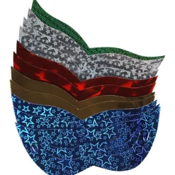 Loup en carton métallisé x10