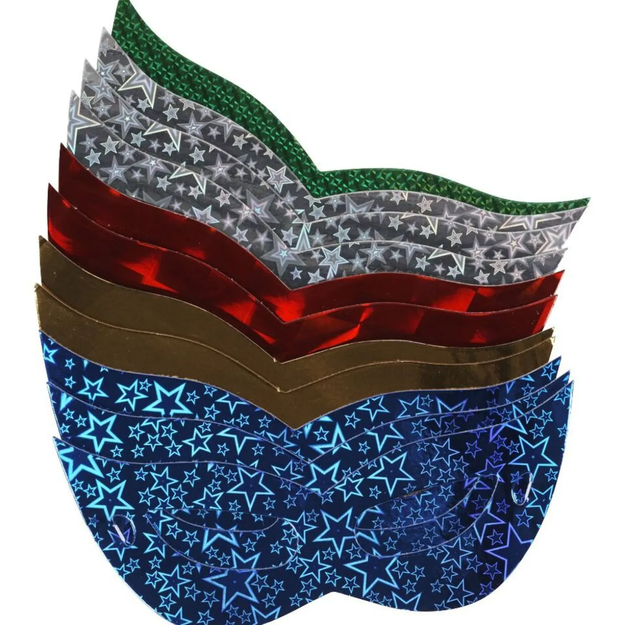 Loup en carton métallisé x10