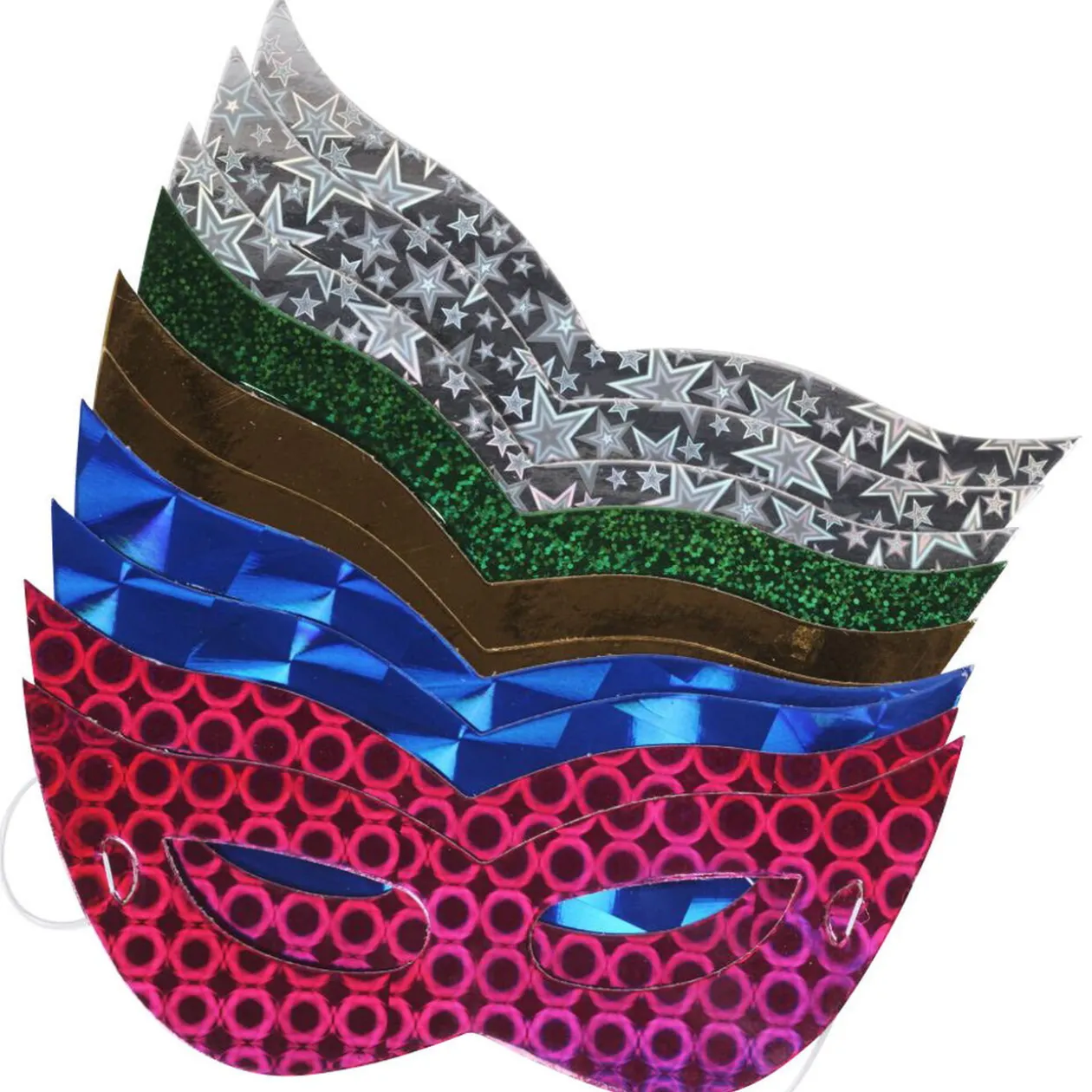 Loup en carton métallisé x10