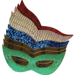 Loup en carton métallisé x10