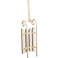 Luge à suspendre en bois H.13 cm