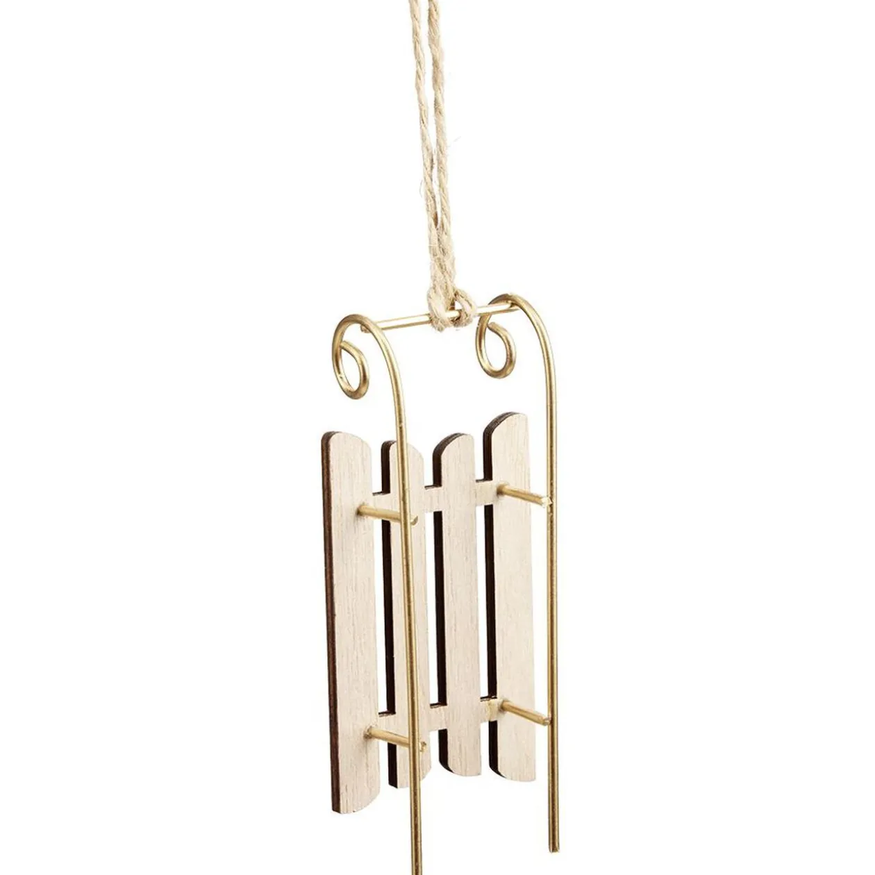 Luge à suspendre en bois H.13 cm