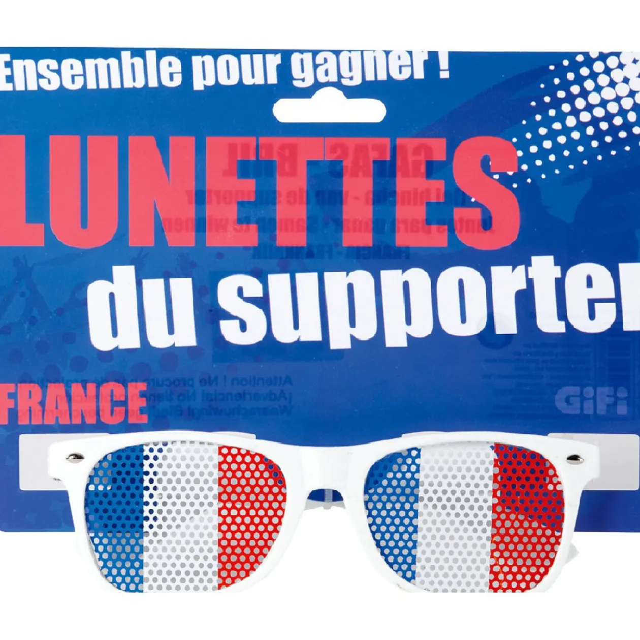 Lunettes perforées supporter France