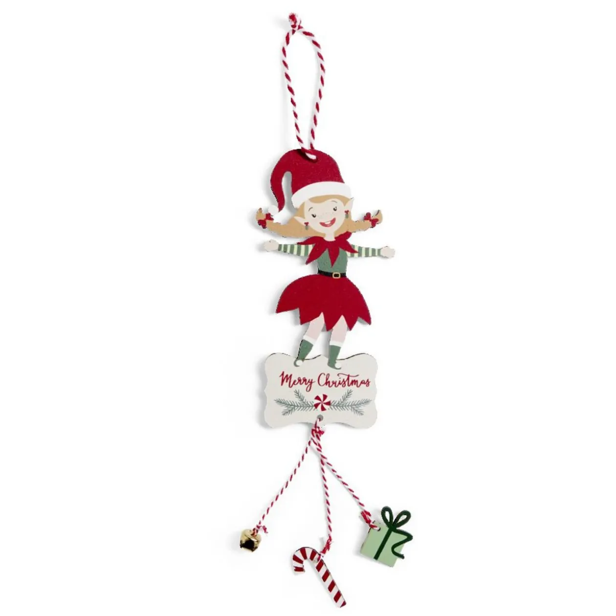 Lutin en bois à suspendre L28cm - 2 modèles fille ou garçon