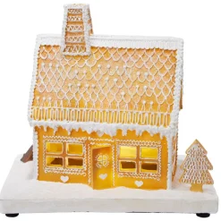 Maison lumineuse de Noël déco pain d'épice H26cm