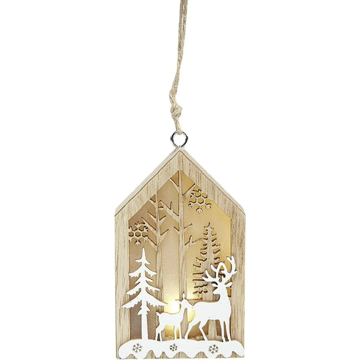 Maison lumineuse en bois à suspendre, 4 modèles