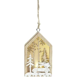 Maison lumineuse en bois à suspendre, 4 modèles