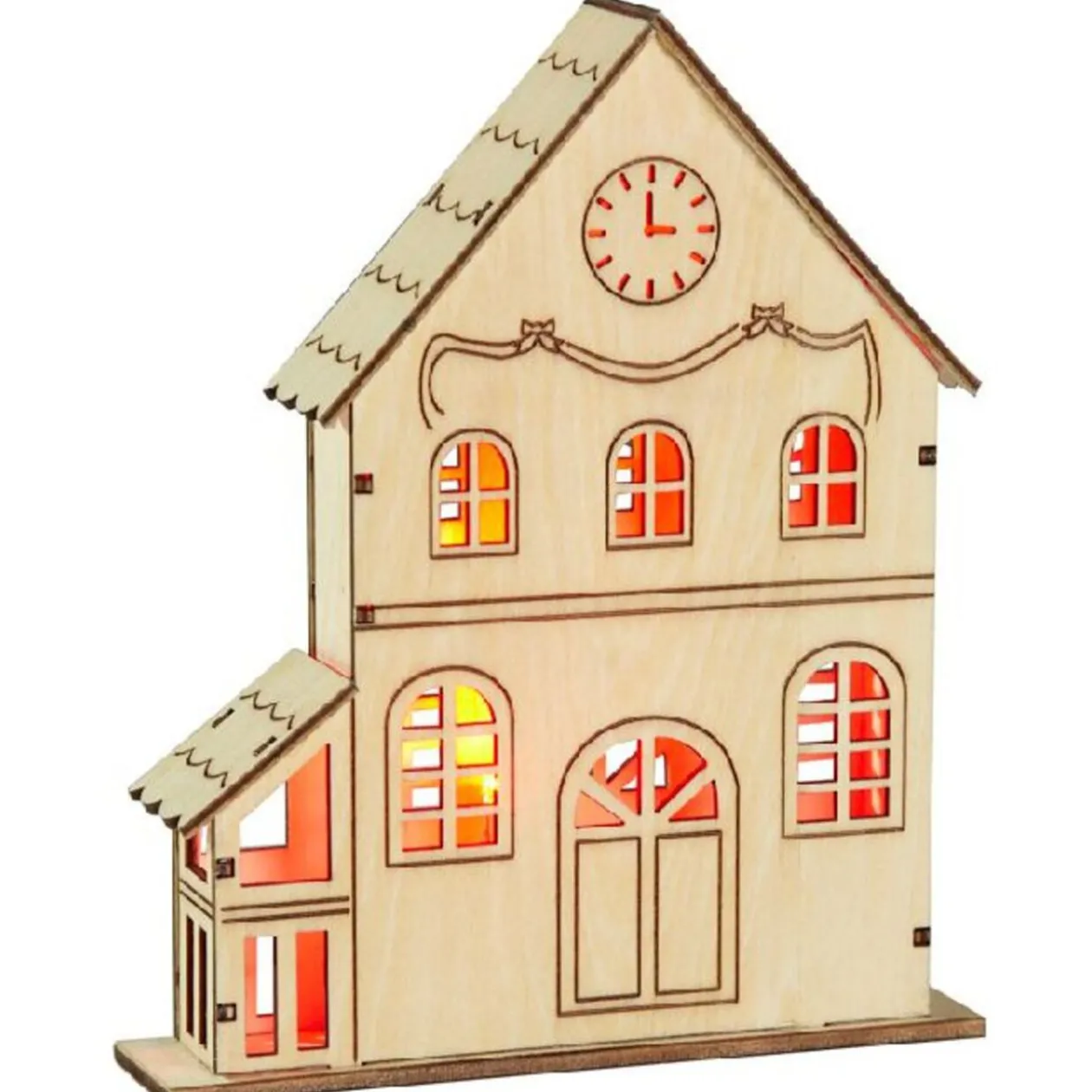 Maison lumineuse multicolore clignotante